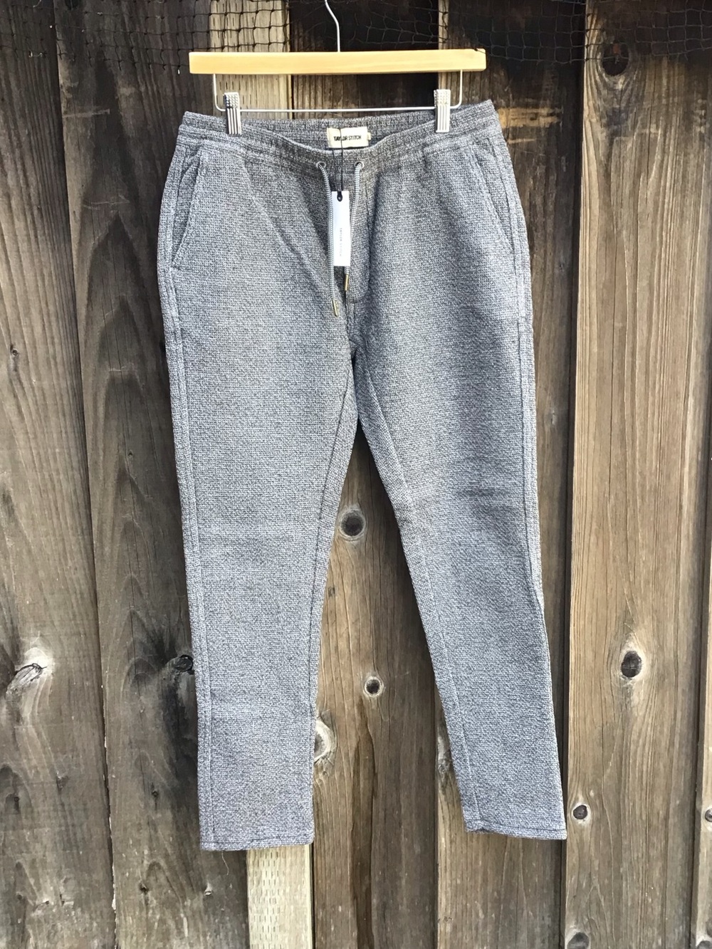 Taylor Stitch Après Pant Heather Charcoal Waffle Knit Lounge Jogger Pants Small